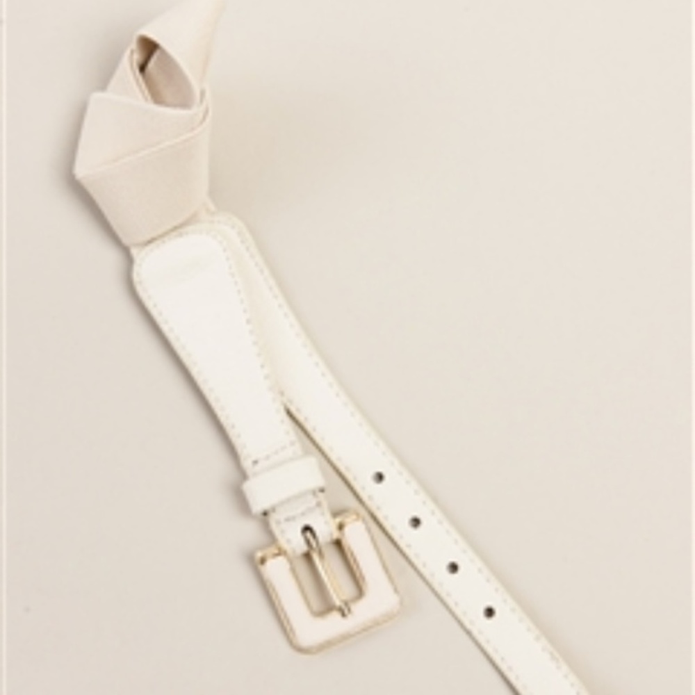 Women's sz small beige / tan buckle belt new